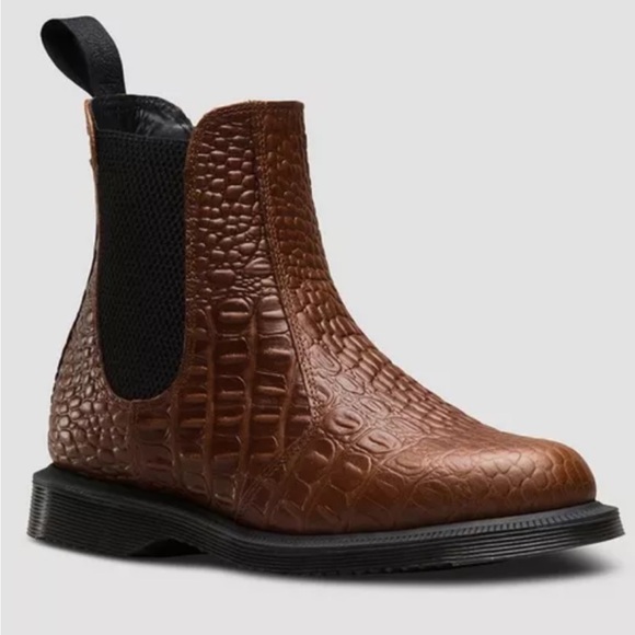 Dr Martens Flora Chelsea Boot Croc Embossed